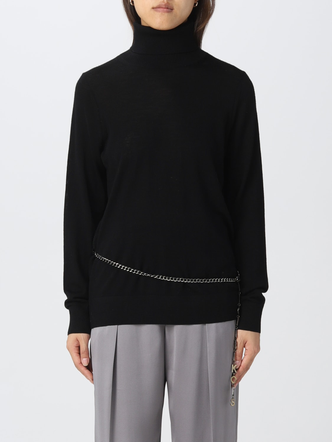 Michael kors sweaters womens black on sale