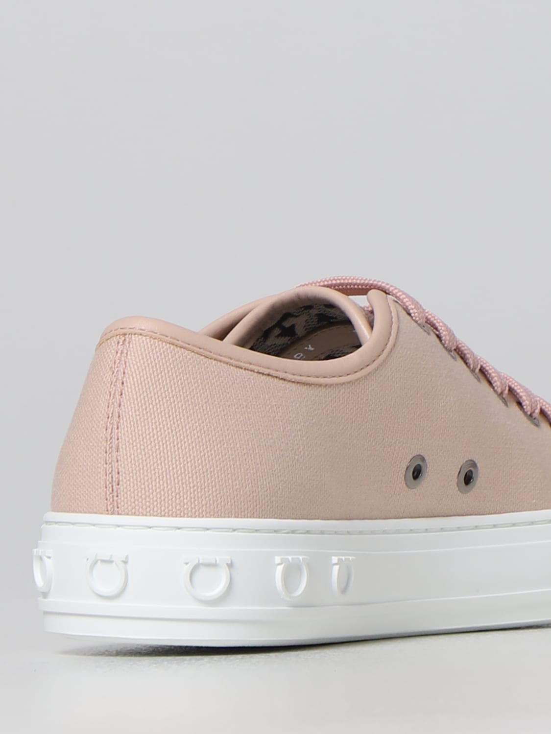 FERRAGAMO SNEAKERS: Ferragamo organic cotton sneakers, Pink - Img 3