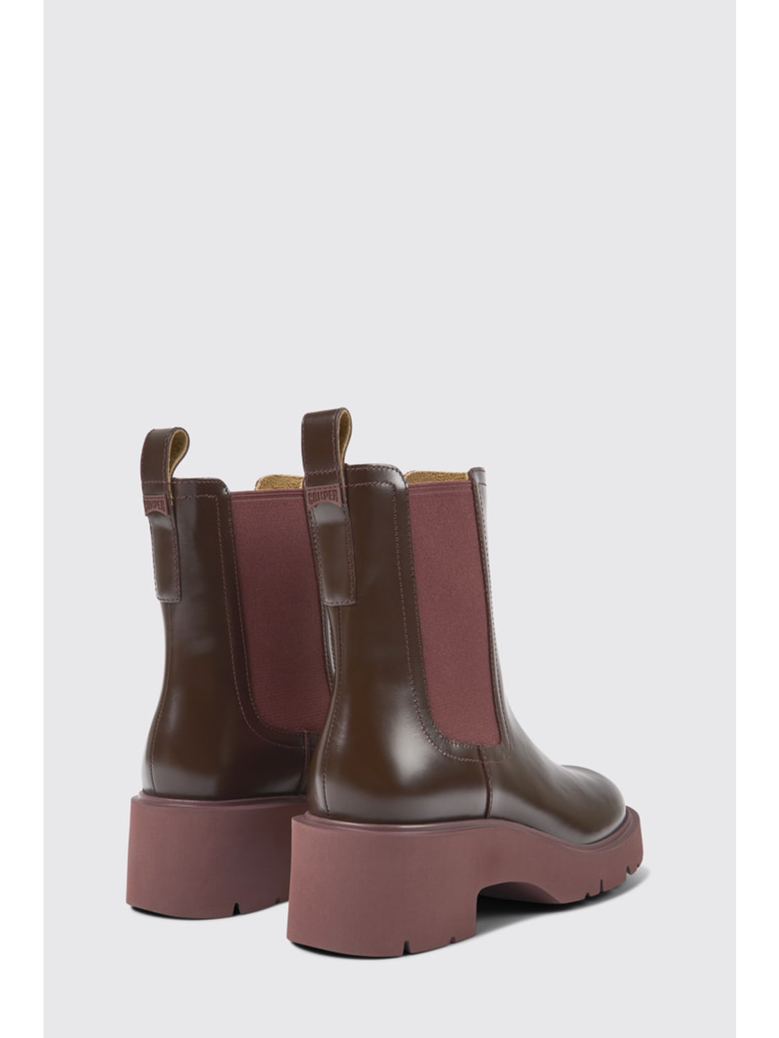 ショートブーツ・ブーティ CAMPER Woman Flat ankle boots Burgundy K400575-007 MILAH Camper Outlet: Boots women - Burgundy | Camper flat ankle
