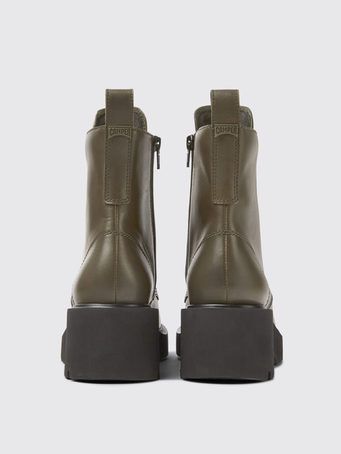 ショートブーツ・ブーティ CAMPER Woman Flat ankle boots Green K400577-006 MILAH 0 Camper Outlet: Flat booties women - Green | Camper flat