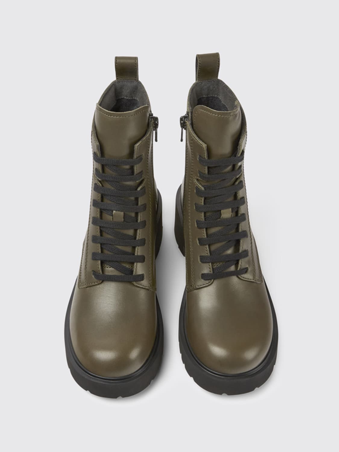 ショートブーツ・ブーティ CAMPER Woman Flat ankle boots Green K400577-006 MILAH 0 Camper Outlet: Flat booties women - Green | Camper flat