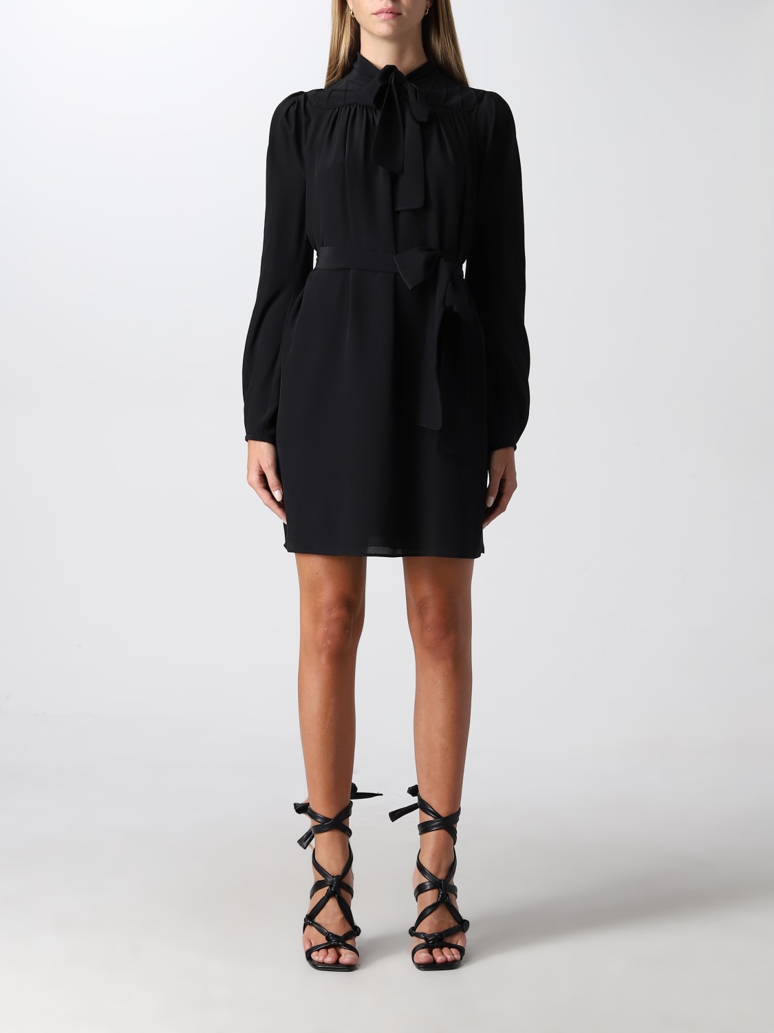 DSQUARED2 ABITO: Abito mini Dsquared2 in seta, Nero - Img 1