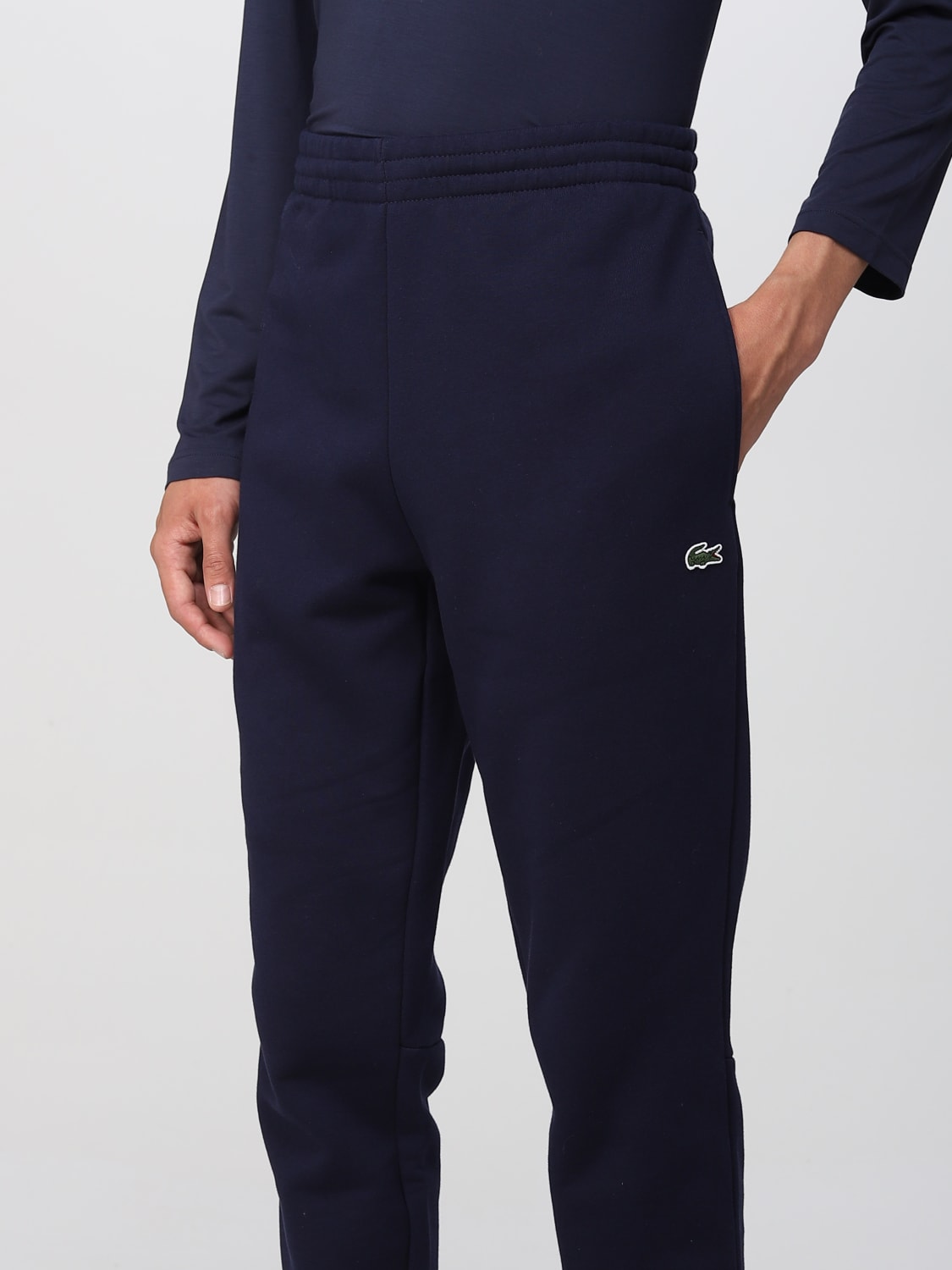 LACOSTE PANTS: Pants men Lacoste, Blue - Img 3