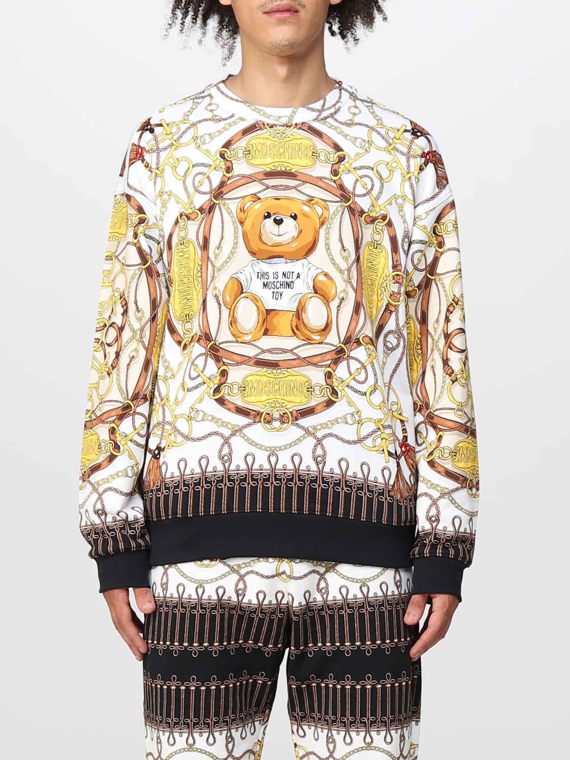 Giglio Felpa Moschino Couture con stampa Teddy