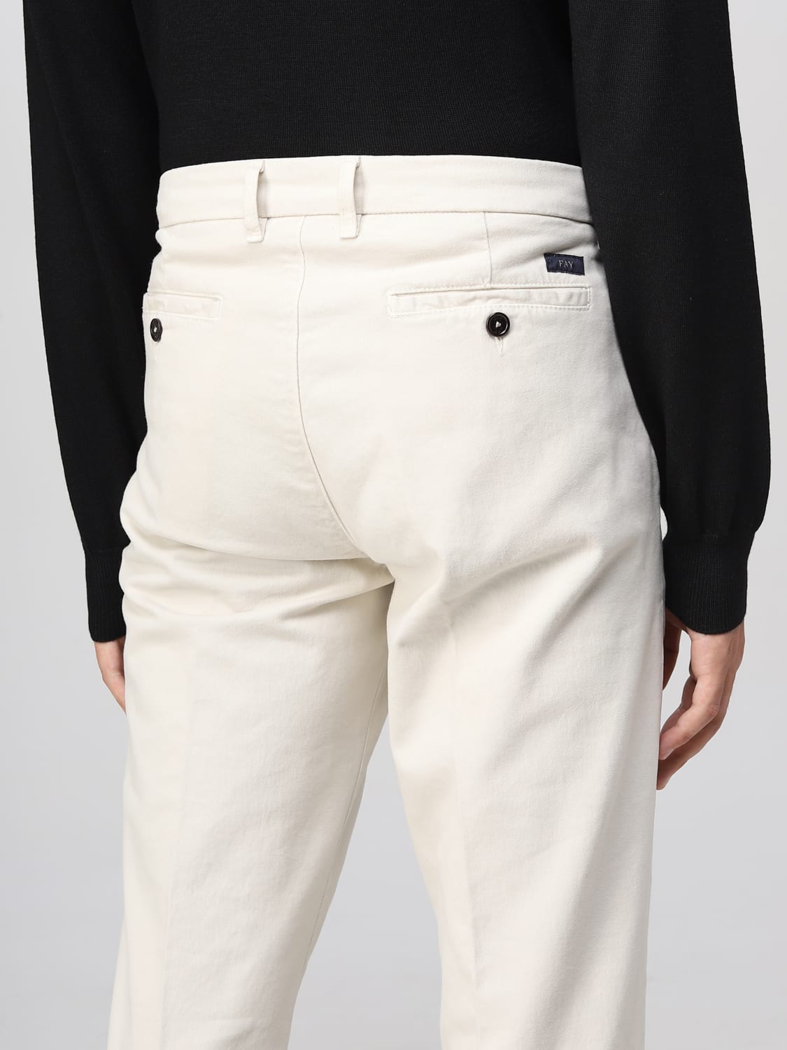 FAY PANTS: Pants men Fay, Yellow Cream - Img 3