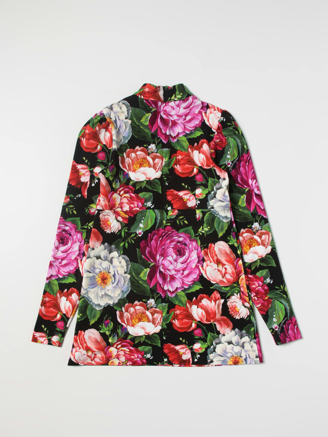 DOLCE & GABBANA DRESS: Dolce & Gabbana mini dress with floral pattern, White - Img 2