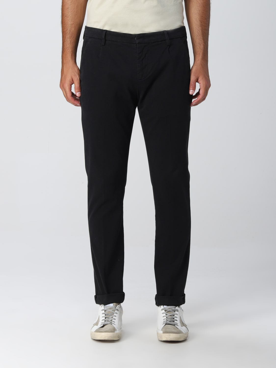 DONDUP PANTALONE: Pantalone Dondup in cotone, Nero - Img 1