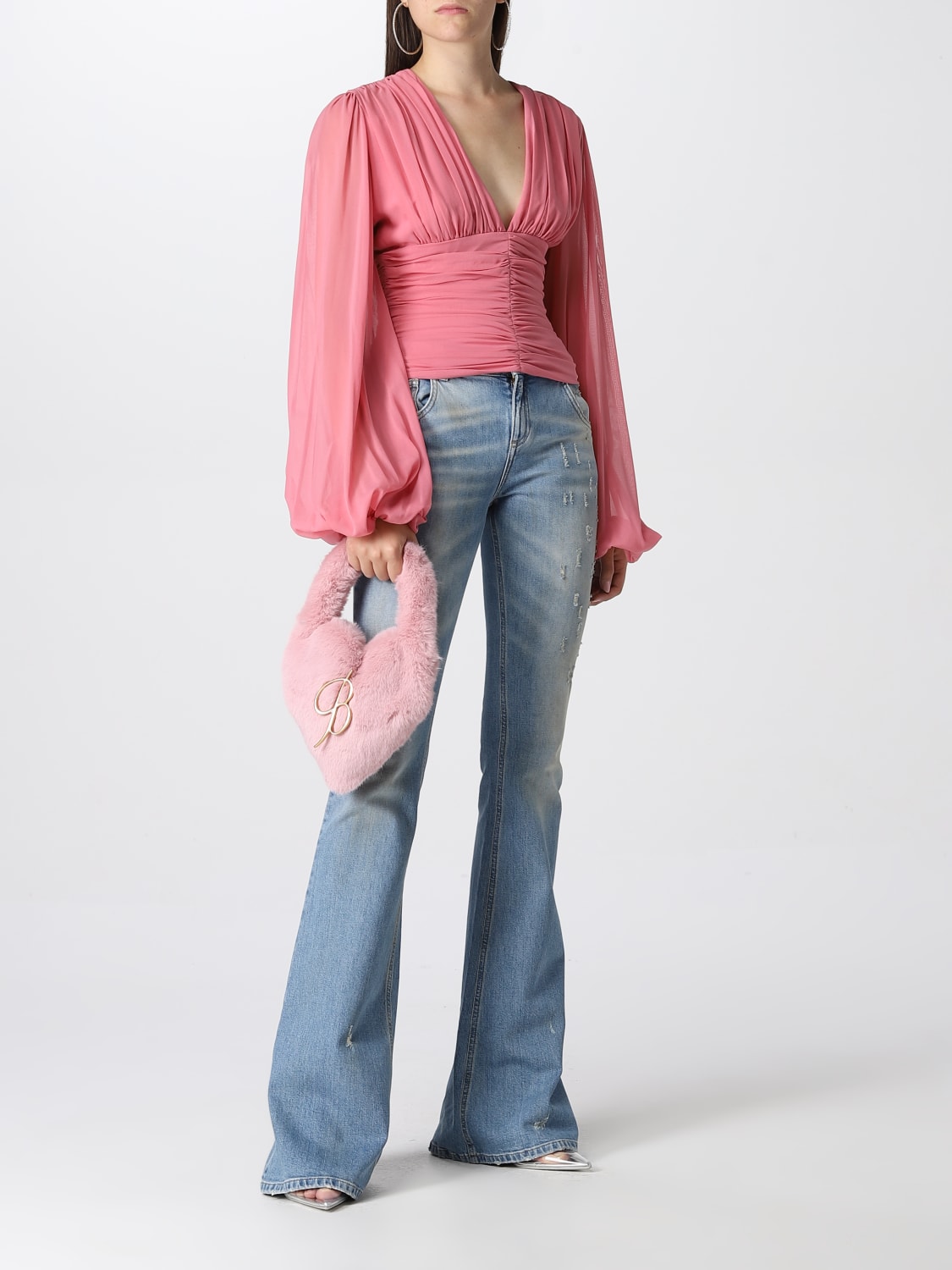 BLUMARINE TOP: Blumarine Damen Pullover, Baby Pink - Img 2