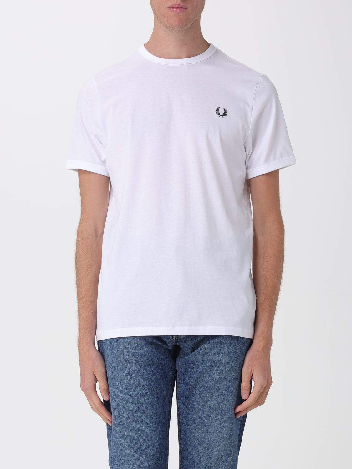 FRED PERRY T-SHIRT: T-shirt men Fred Perry, White - Img 1