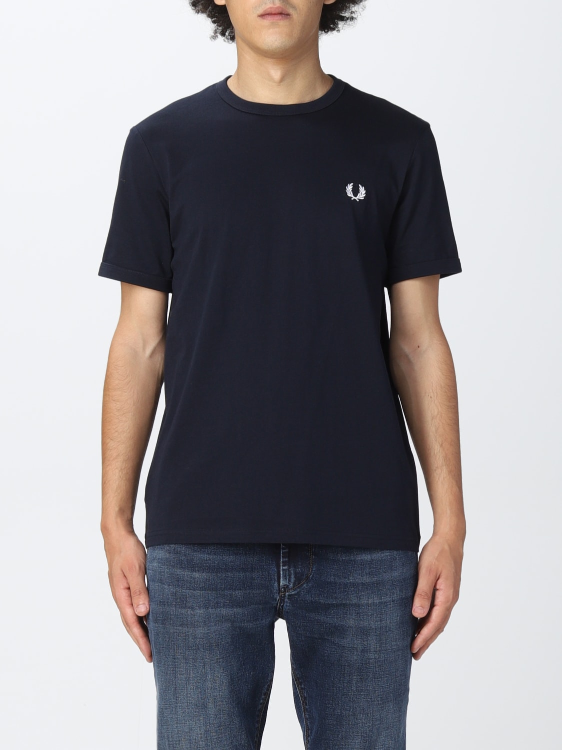 FRED PERRY T-SHIRT: T-shirt men Fred Perry, Navy - Img 1