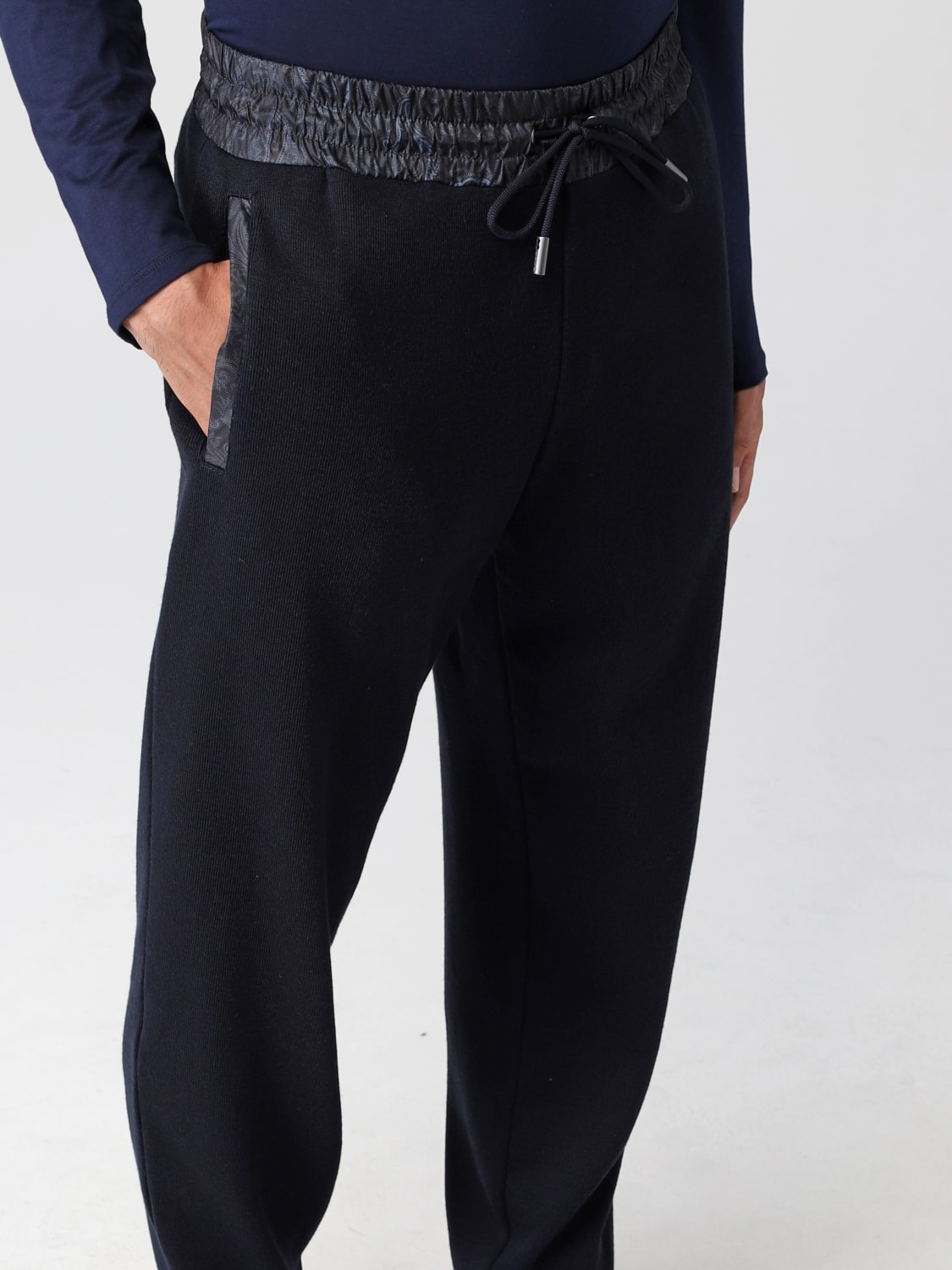 ETRO PANTALONE: Pantalone jogging in jersey Etro, Blue - Img 4