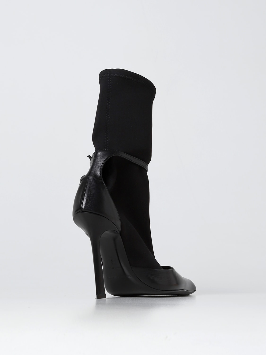 ALEXANDER WANG STIVALI: Stivaletto Viola Alexander Wang in pelle e maglia stretch, Nero - Img 3