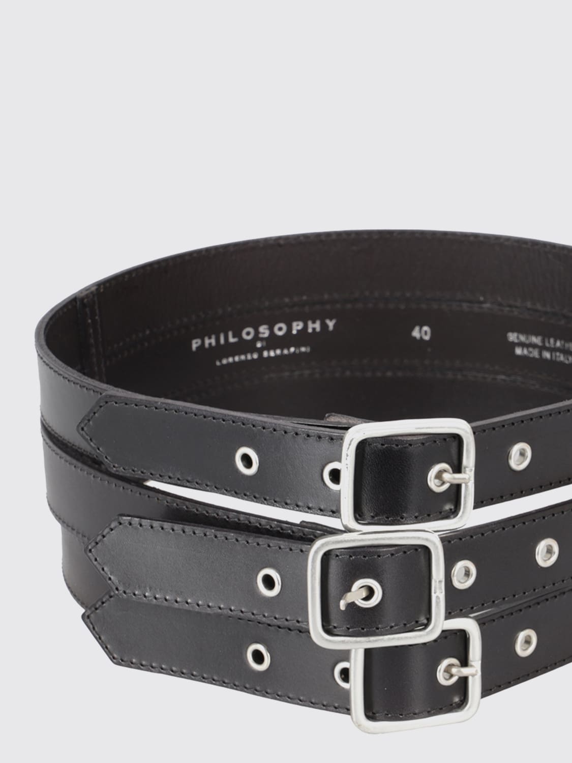 PHILOSOPHY DI LORENZO SERAFINI CINTURÓN: Joya mujer Philosophy Di Lorenzo Serafini, Negro - Img 2