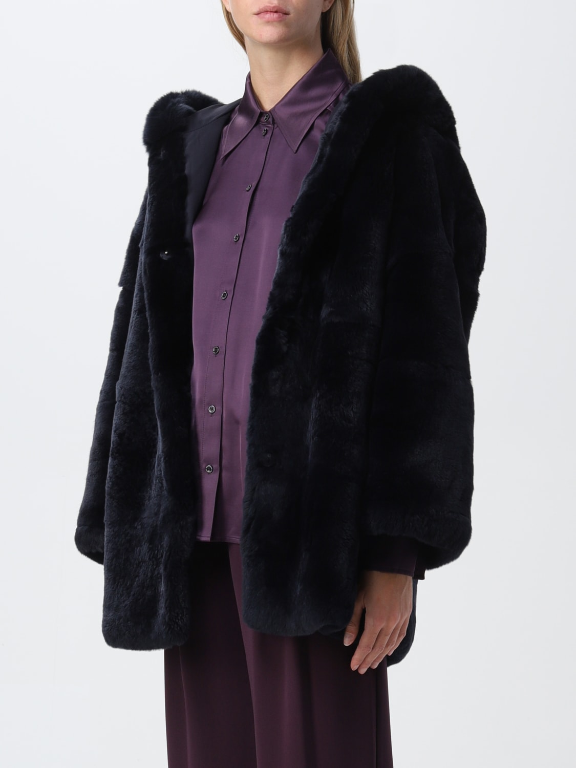 S.W.O.R.D FUR COATS: Fur coats women S.W.O.R.D, Blue - Img 3