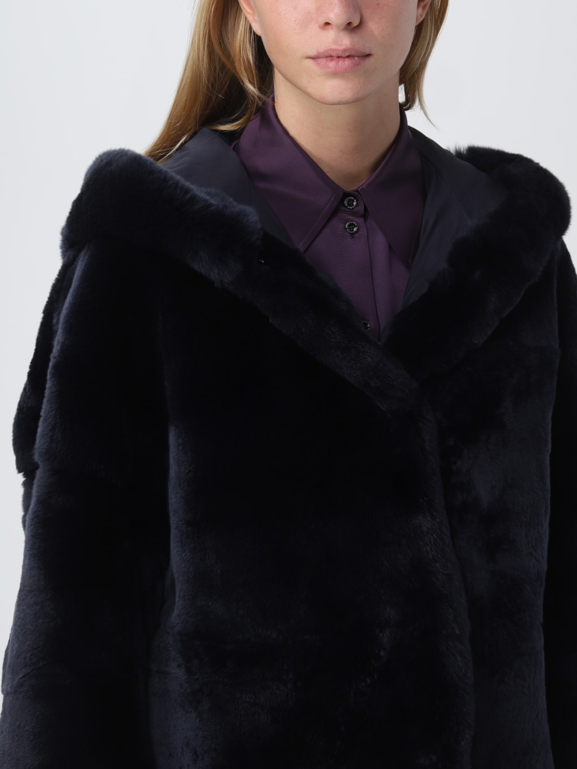 S.W.O.R.D FUR COATS: Fur coats women S.W.O.R.D, Blue - Img 4