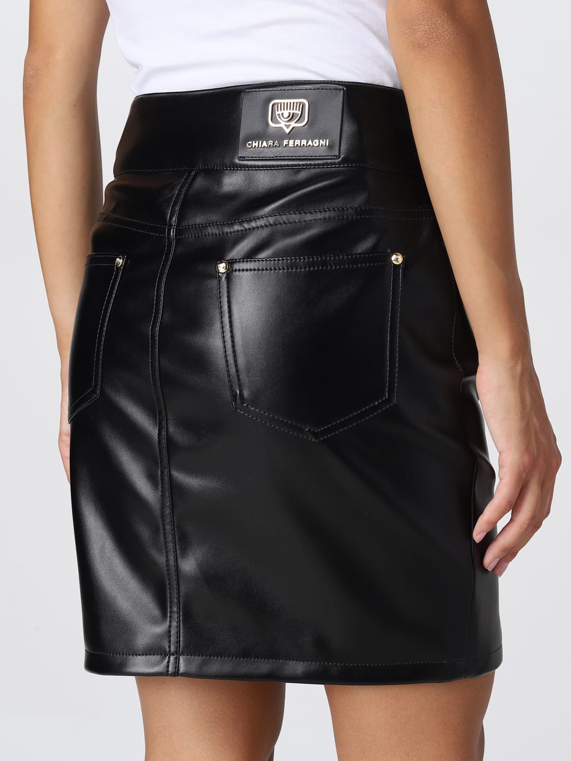 CHIARA FERRAGNI SKIRT: Skirt women Chiara Ferragni, Black - Img 3