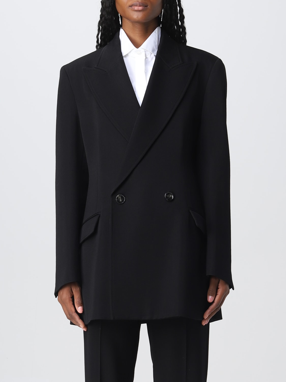 MM6 Maison Margiela Black Single-Breasted Coat