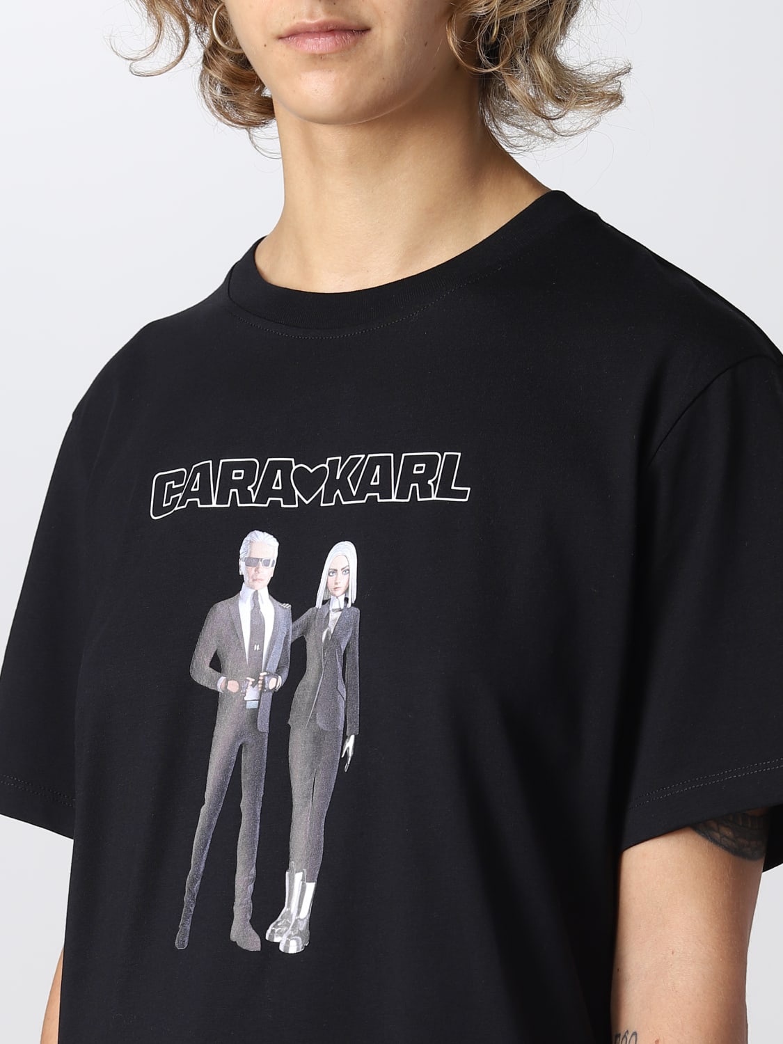 Karl Lagerfeld Outlet: T-shirt woman - Black | Karl Lagerfeld t-shirt ...