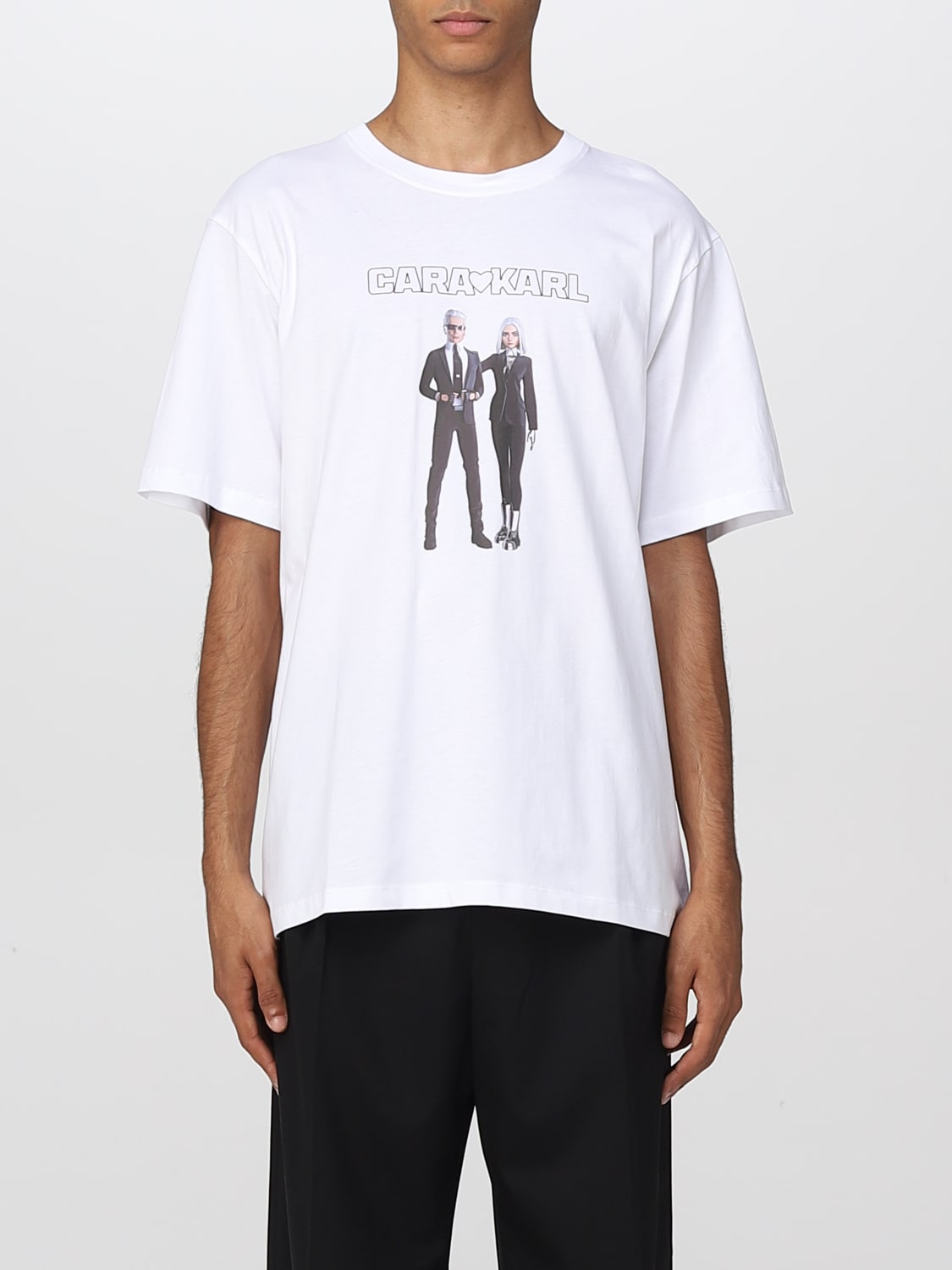 Giglio T-shirt Cara Loves Karl Karl Lagerfeld con stampa