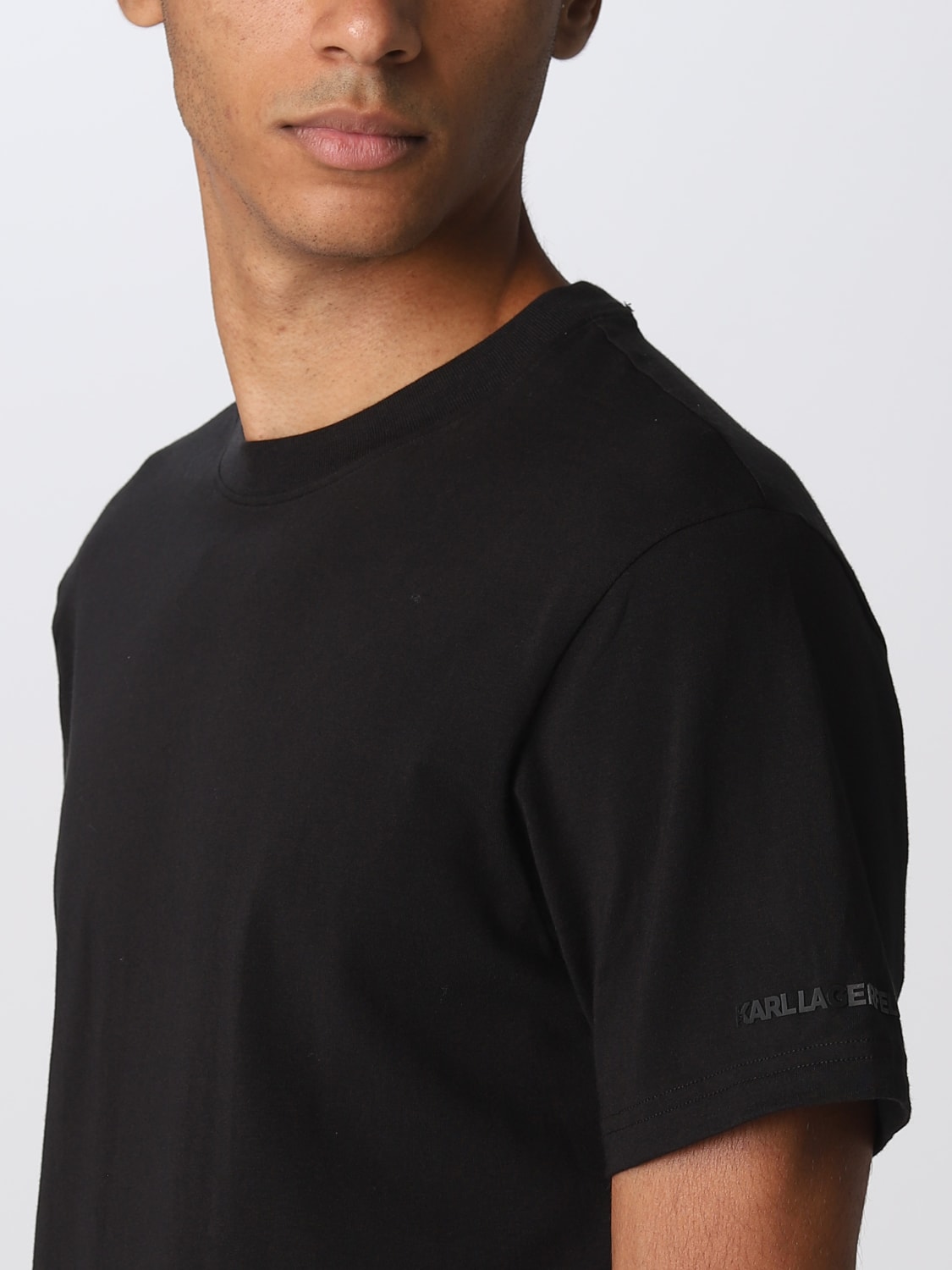 KARL LAGERFELD T-SHIRT: T-shirt men Karl Lagerfeld, Black - Img 4