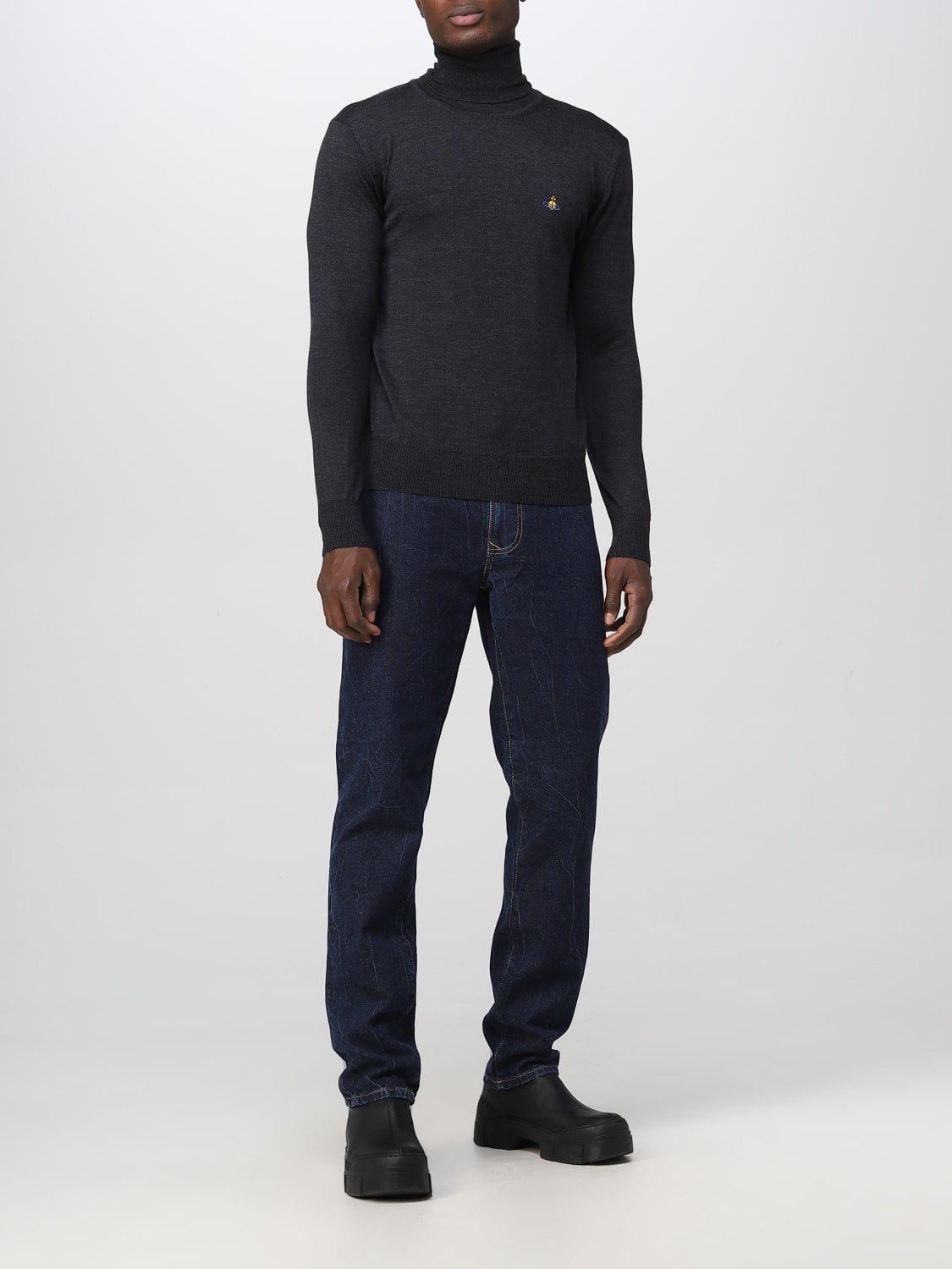 poloVivienne Westwood MAN カシミヤ 46 美品】Vivienne Westwood Man アシンメトリーシャツ 46 トップス