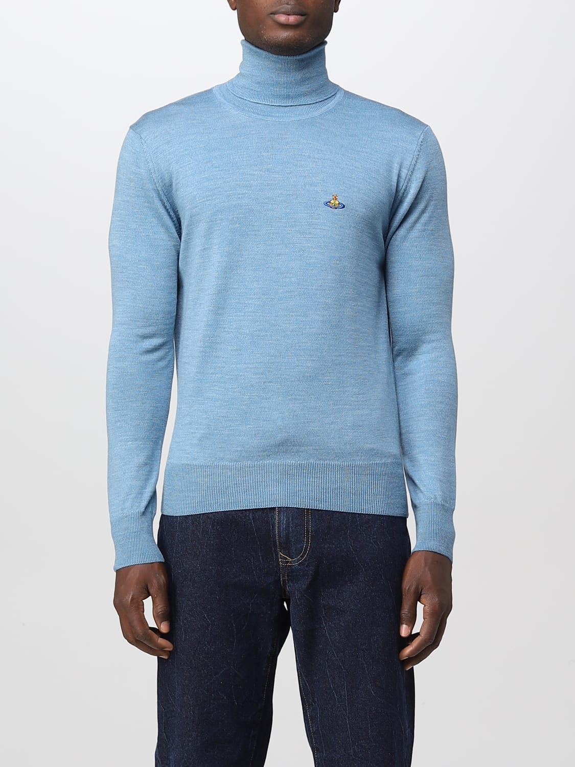VIVIENNE WESTWOOD PULLOVER: Pullover herren Vivienne Westwood, Hellblau - Img 1