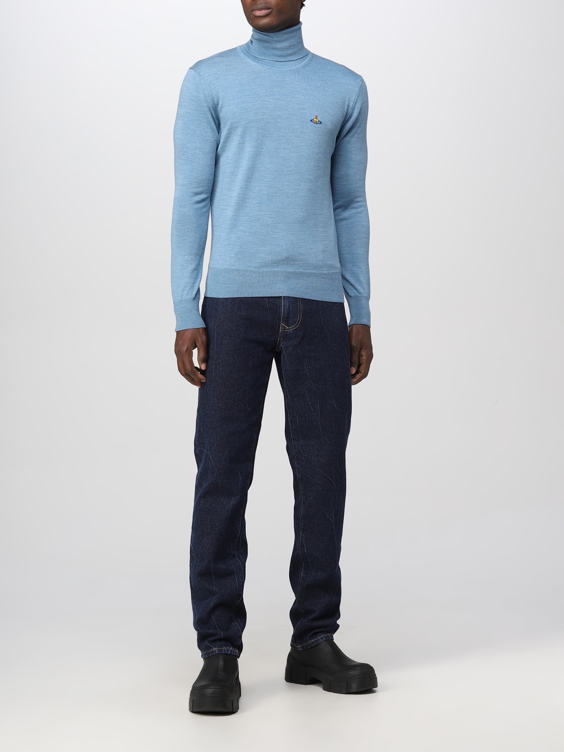 VIVIENNE WESTWOOD PULLOVER: Pullover herren Vivienne Westwood, Hellblau - Img 2