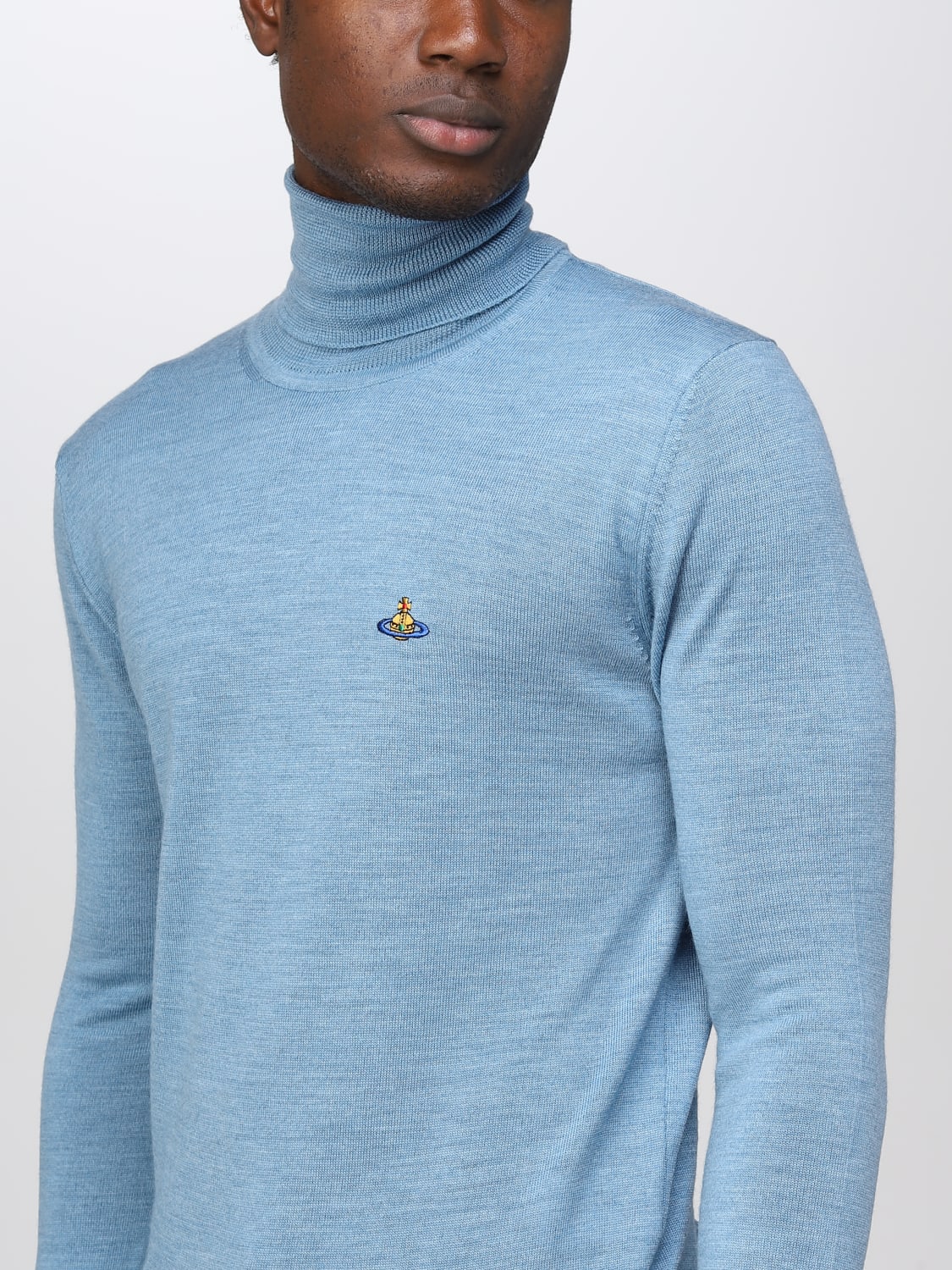 VIVIENNE WESTWOOD PULLOVER: Pullover herren Vivienne Westwood, Hellblau - Img 4