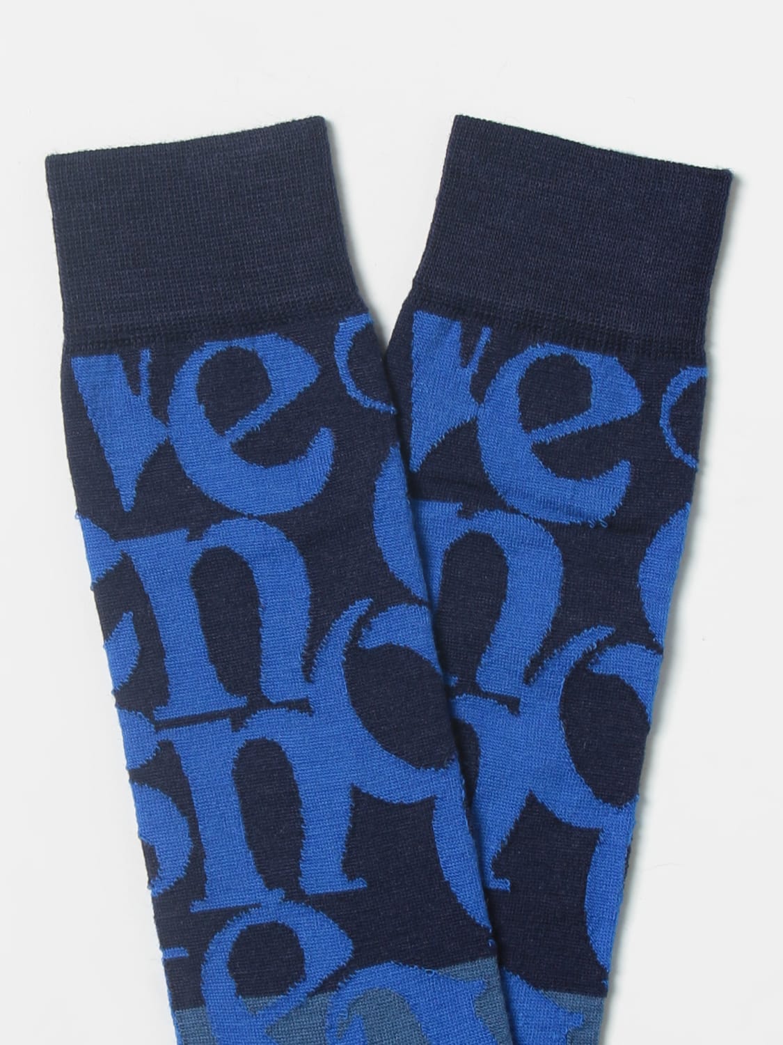 靴下・ソックス VIVIENNE WESTWOOD Men Socks Blue 81040001K000Y K401 Blue Skull Socks by Vivienne Westwood on Sale