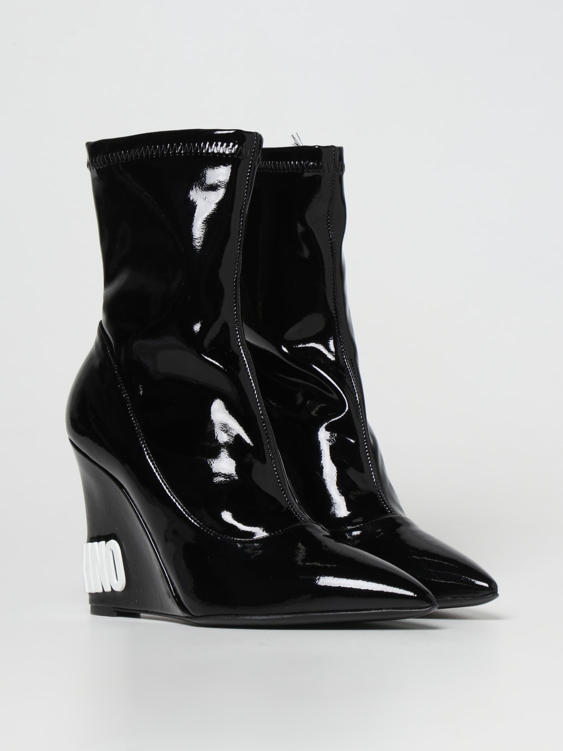MOSCHINO COUTURE WEDGE SHOES: Flat booties women Moschino Couture, Black - Img 2