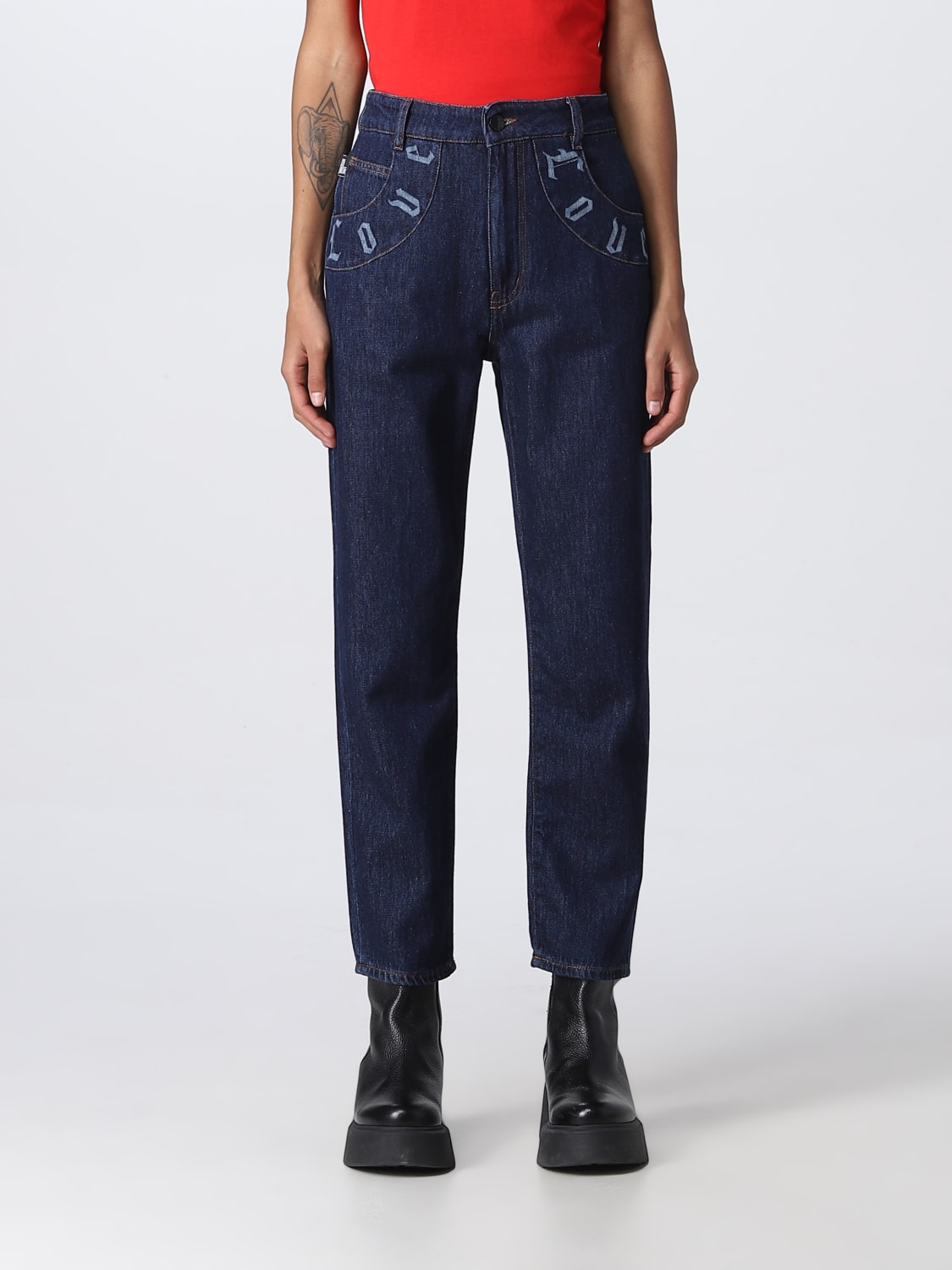 LOVE MOSCHINO JEANS: Jeans women Love Moschino, Denim - Img 1