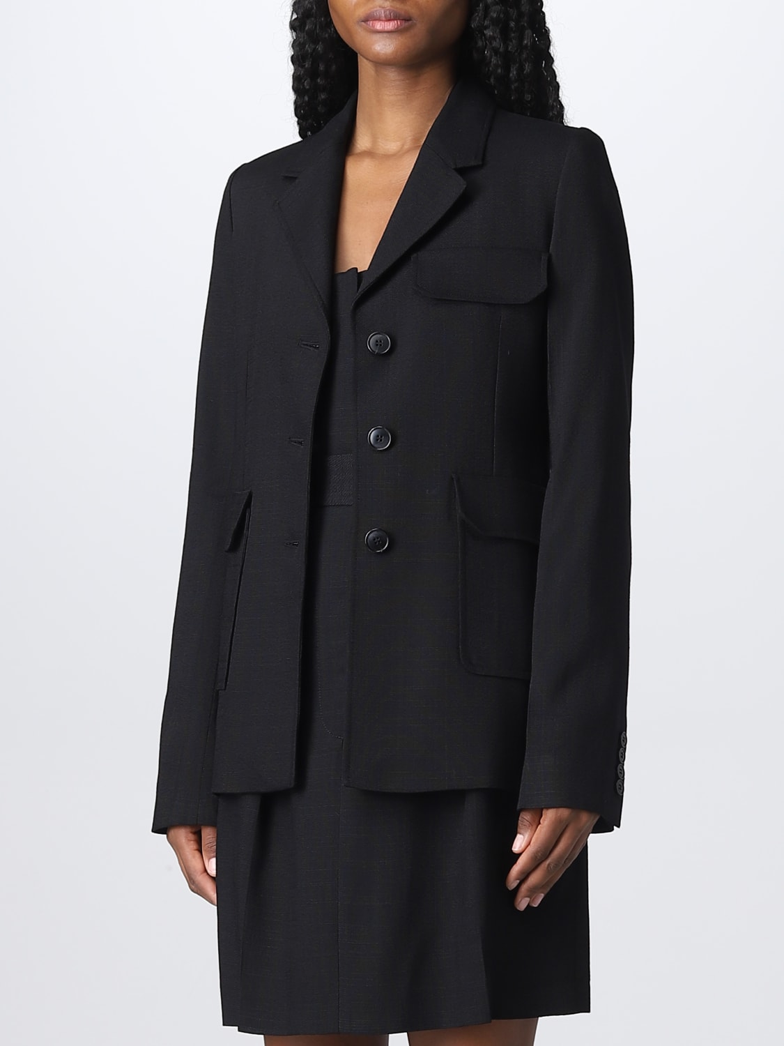 VICTORIA VICTORIA BECKHAM BLAZER: Blazer a monopetto Victoria Victoria Beckham, Nero - Img 4