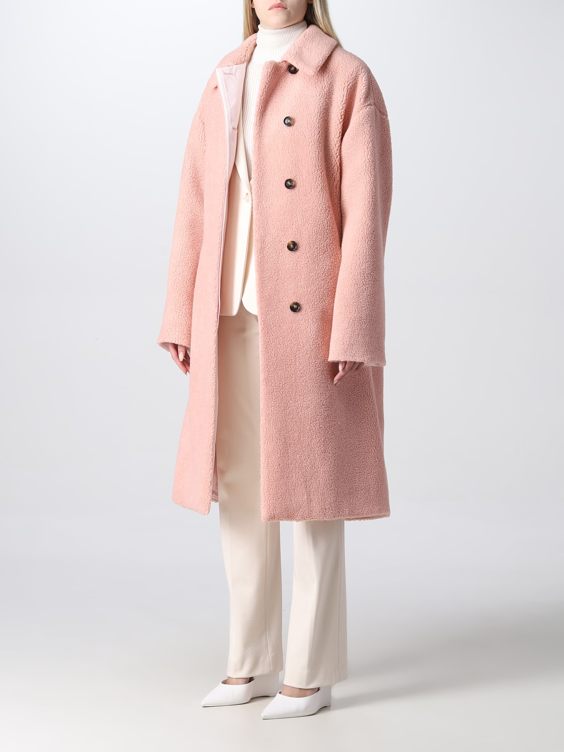 MANUEL RITZ COAT: Coat women Manuel Ritz, Pink - Img 4