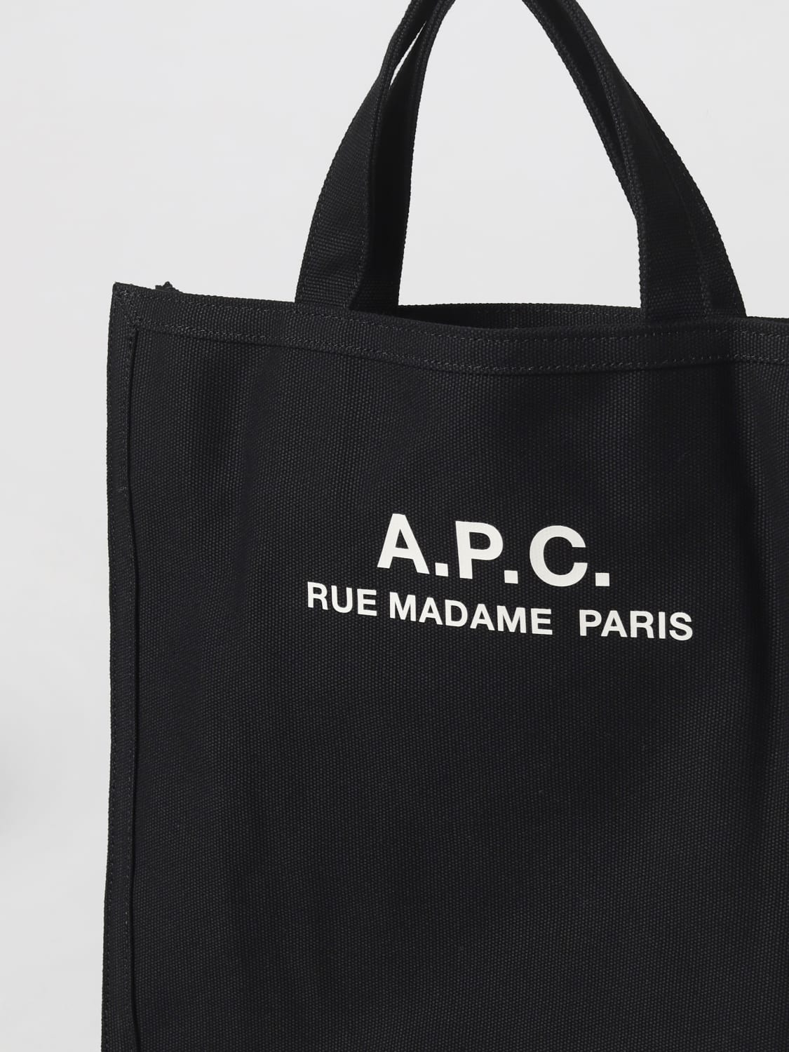 A.P.C. BORSA A TRACOLLA: Borsa A.P.C. in canvas di cotone, Nero - Img 3