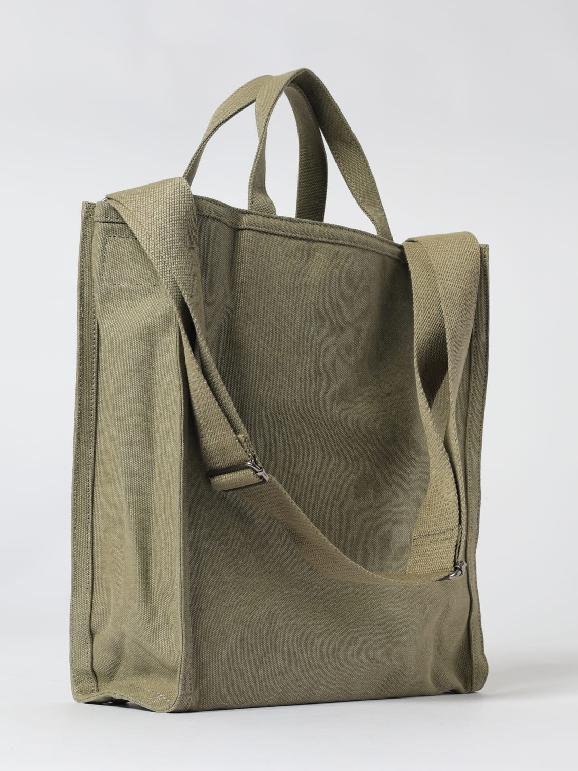 A.P.C. BORSA A TRACOLLA: Borsa A.P.C. in canvas di cotone, Kaki - Img 2