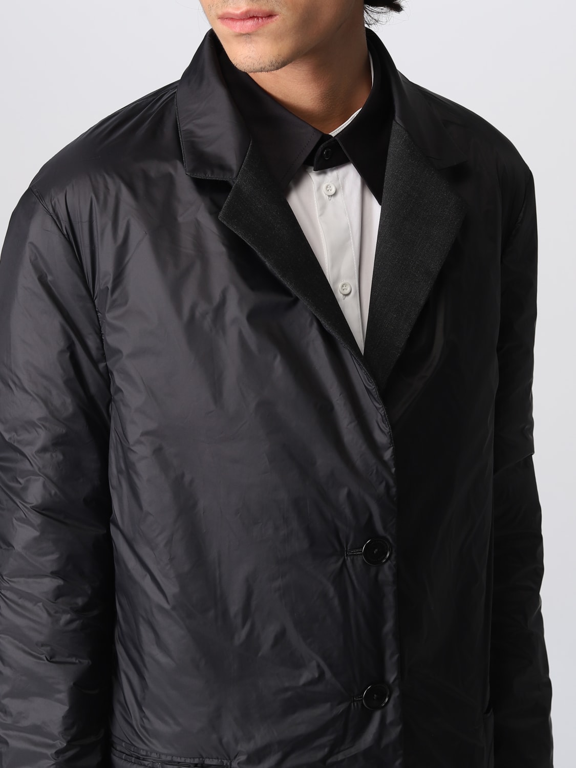 KARL LAGERFELD 大衣: 大衣 男士 Karl Lagerfeld, 炭黑色 - Img 5