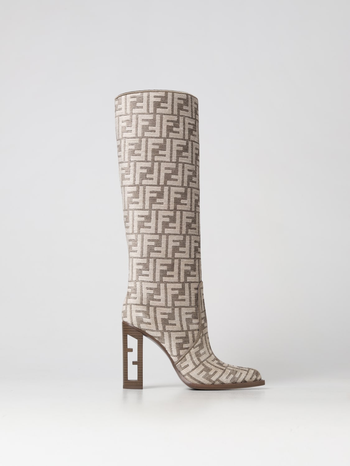 FENDI: Boots women Dove Grey Fendi boots 8W8348AKXO online at