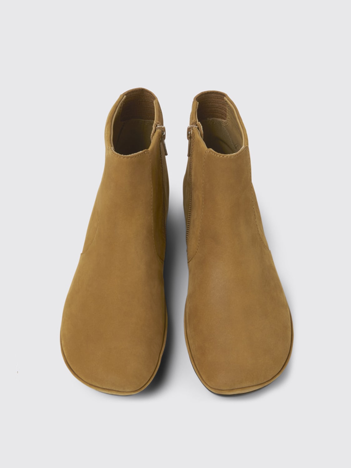 ショートブーツ・ブーティ CAMPER Woman Flat ankle boots Brown K400313-013 RIGHT Camper Outlet: Flat booties women - Brown | Camper flat