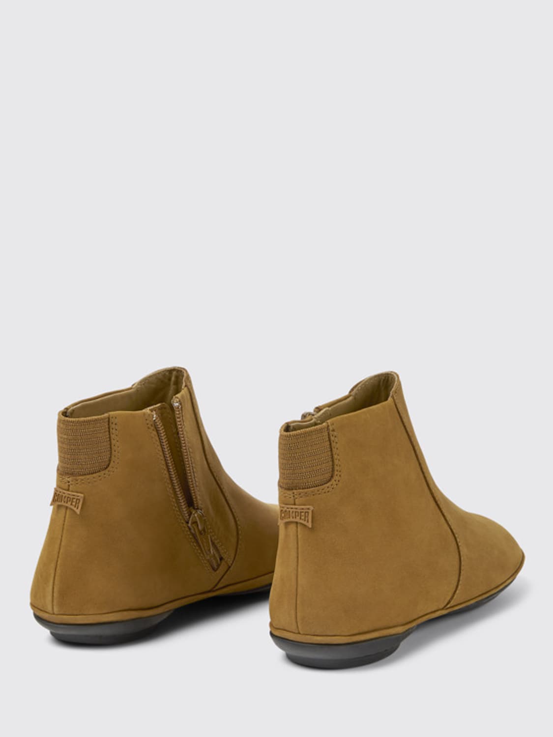 ショートブーツ・ブーティ CAMPER Woman Flat ankle boots Brown K400313-013 RIGHT Camper Outlet: Flat booties women - Brown | Camper flat