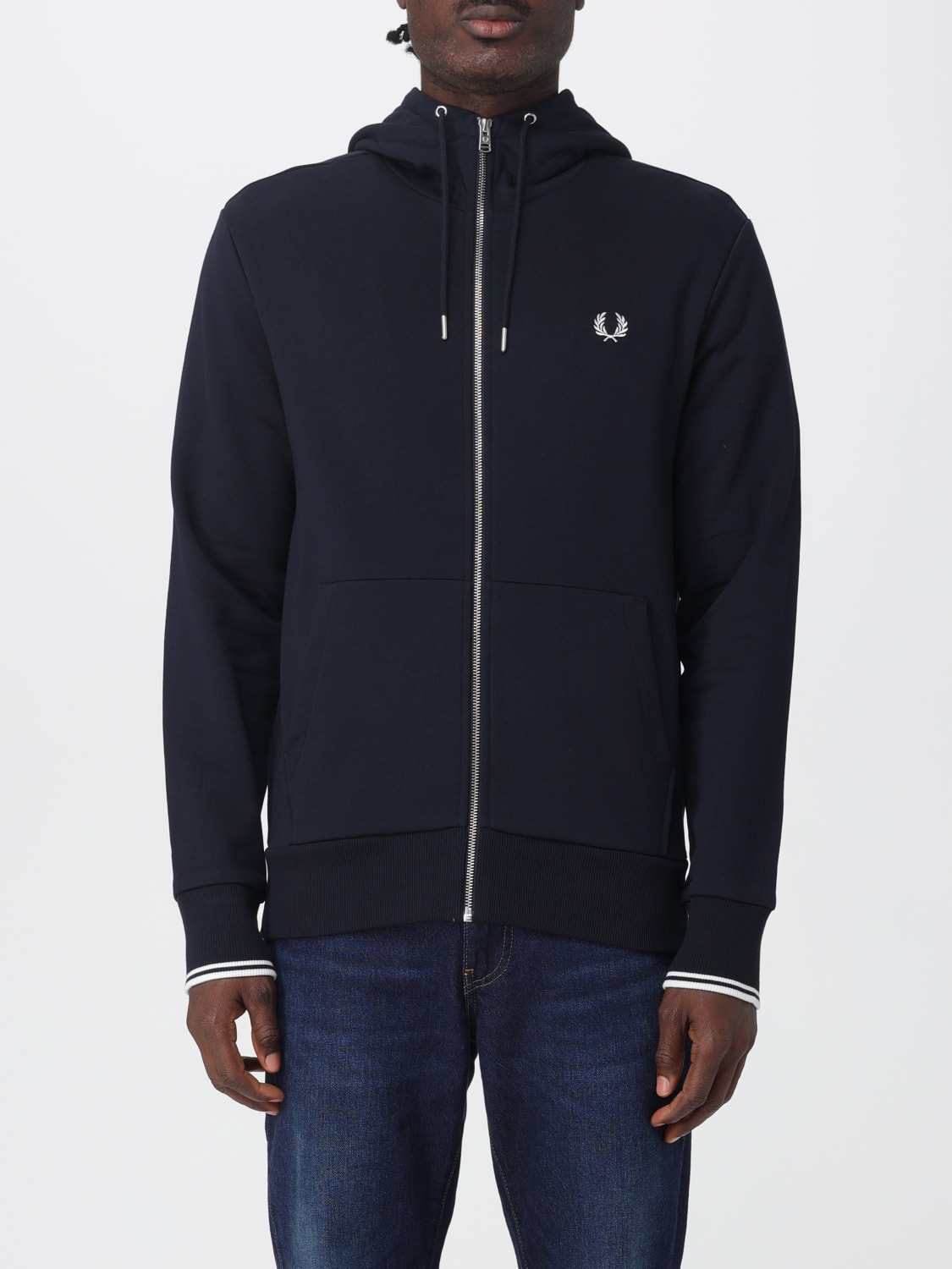 FRED PERRY SWEATSHIRT: Sweater men Fred Perry, Blue - Img 1