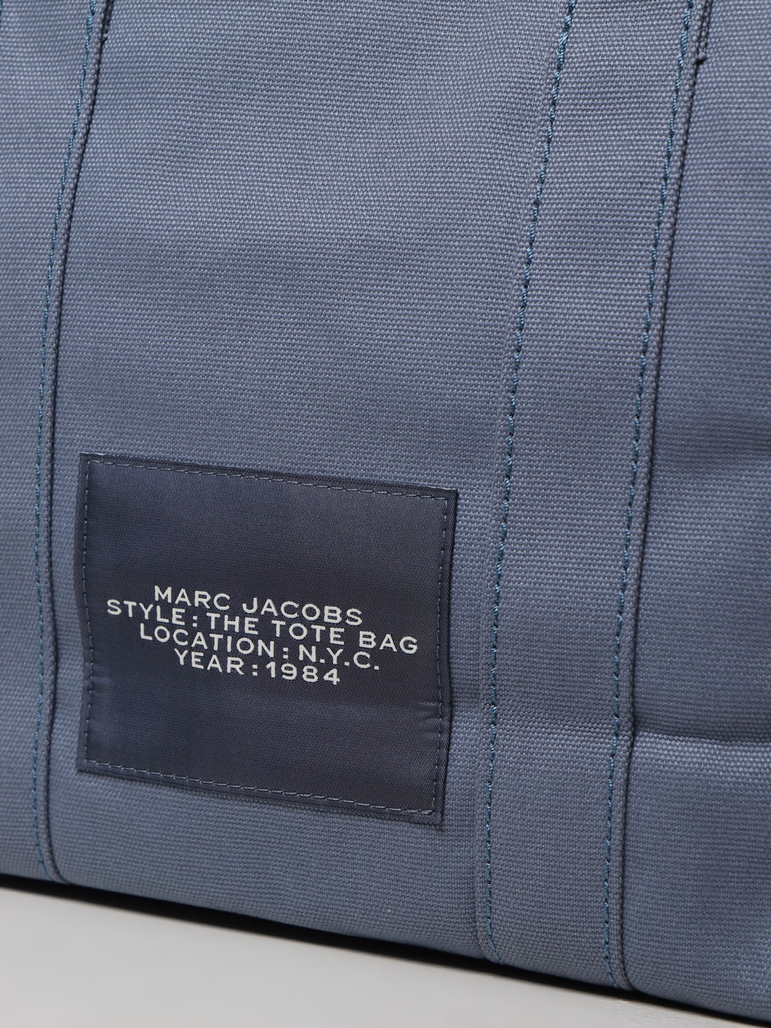 MARC JACOBS BORSA TOTE: Borsa The Tote Bag Marc Jacobs in canvas , Blue - Img 3