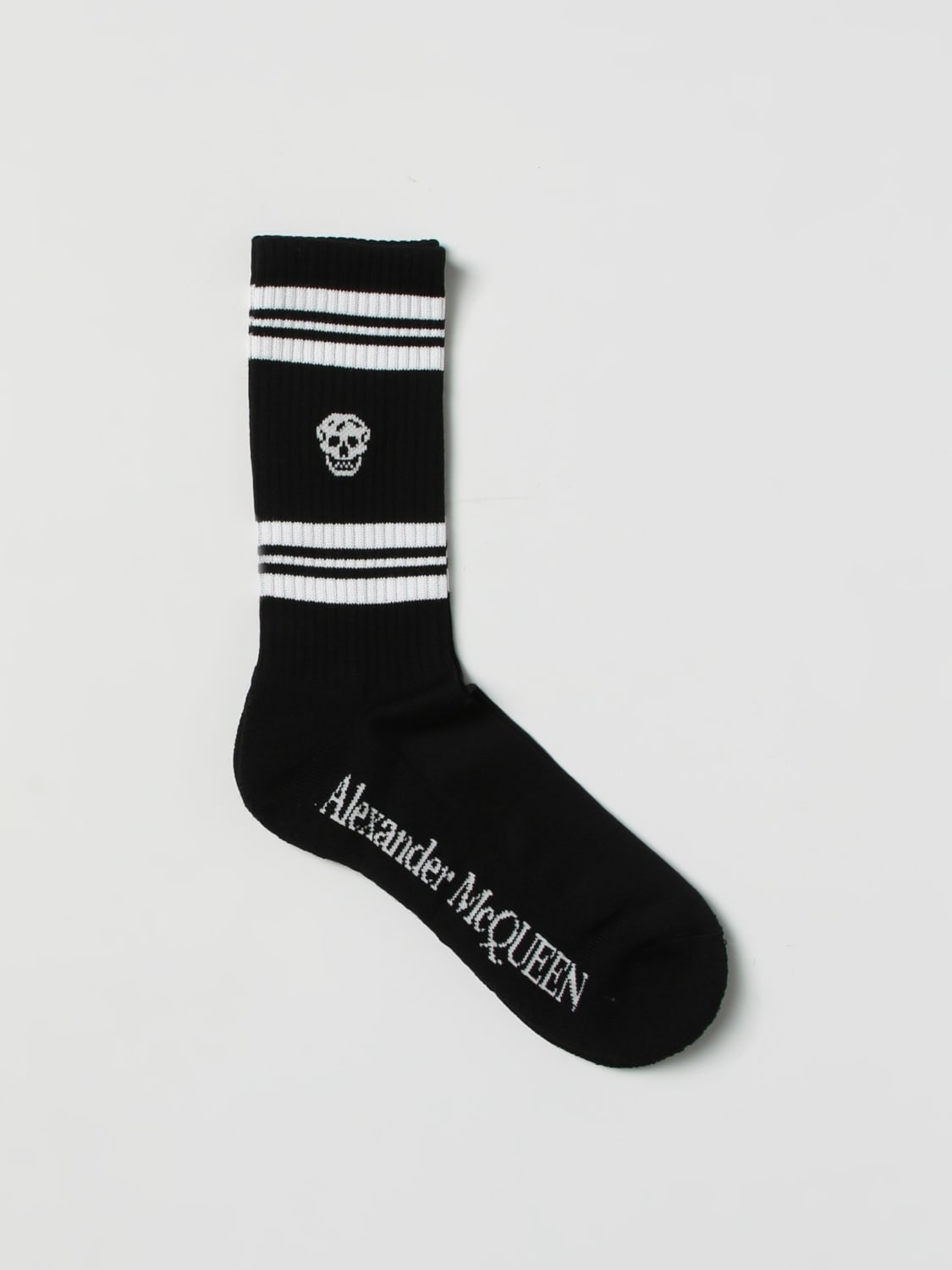 Giglio Calze Alexander McQueen in cotone stretch con Skull jacquard