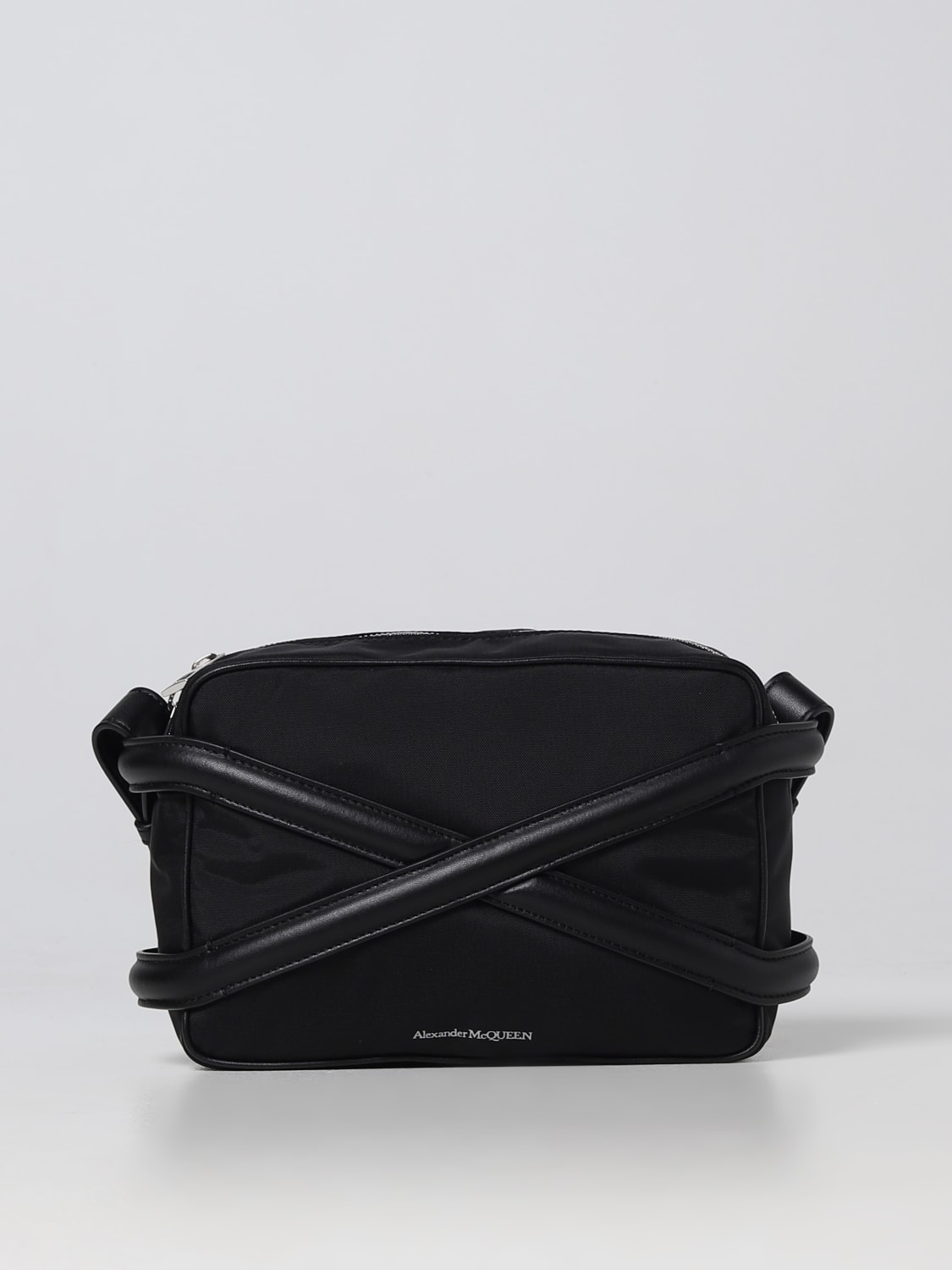 ショルダーバッグ ALEXANDER MCQUEEN Men Shoulder Bags 7262921AALD 1000 Black MCQUEEN: Harness bag in fabric and leather - Black | McQueen