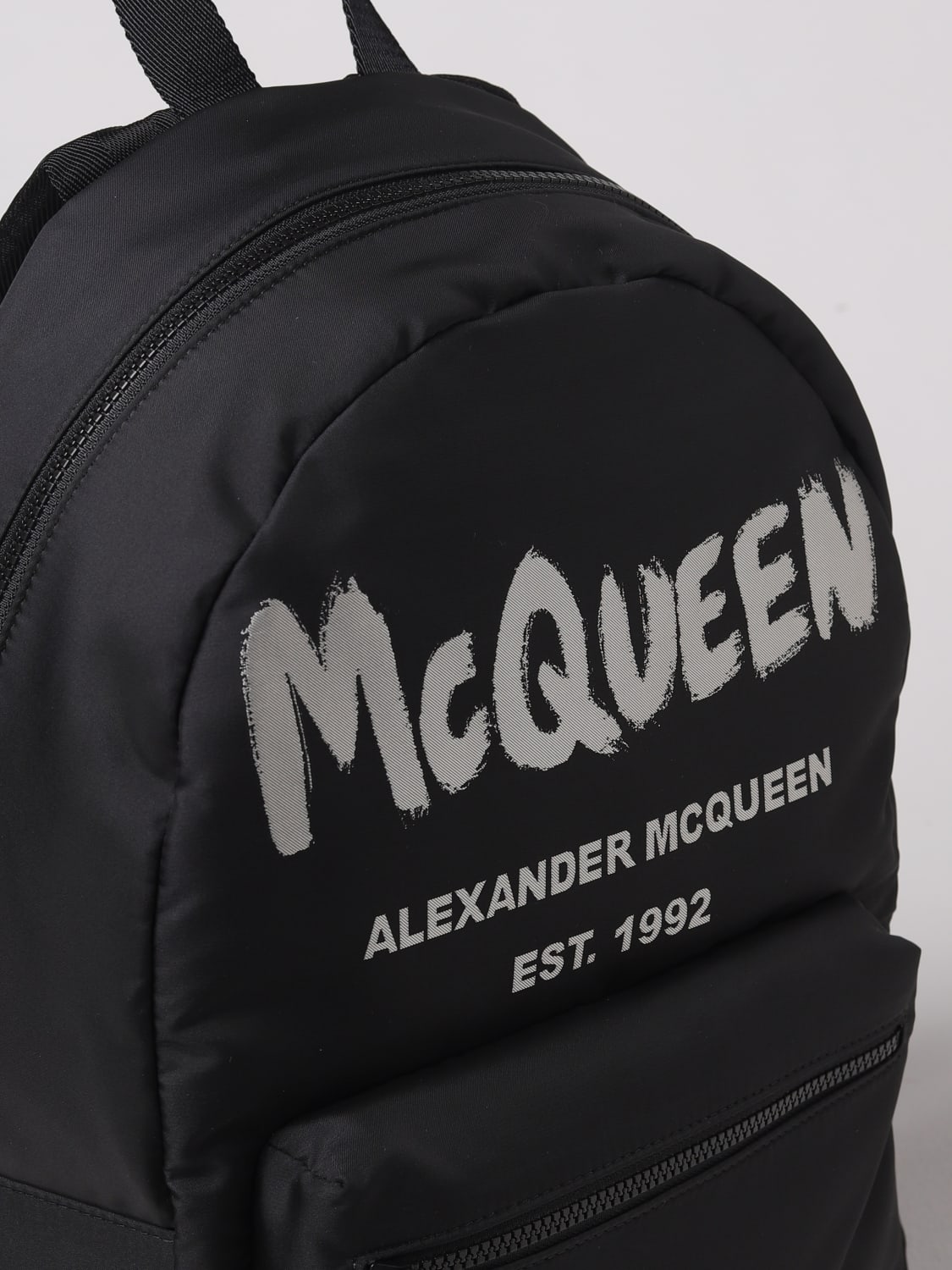 MCQUEEN: Metropolitan Graffiti Backpack - Black | McQueen