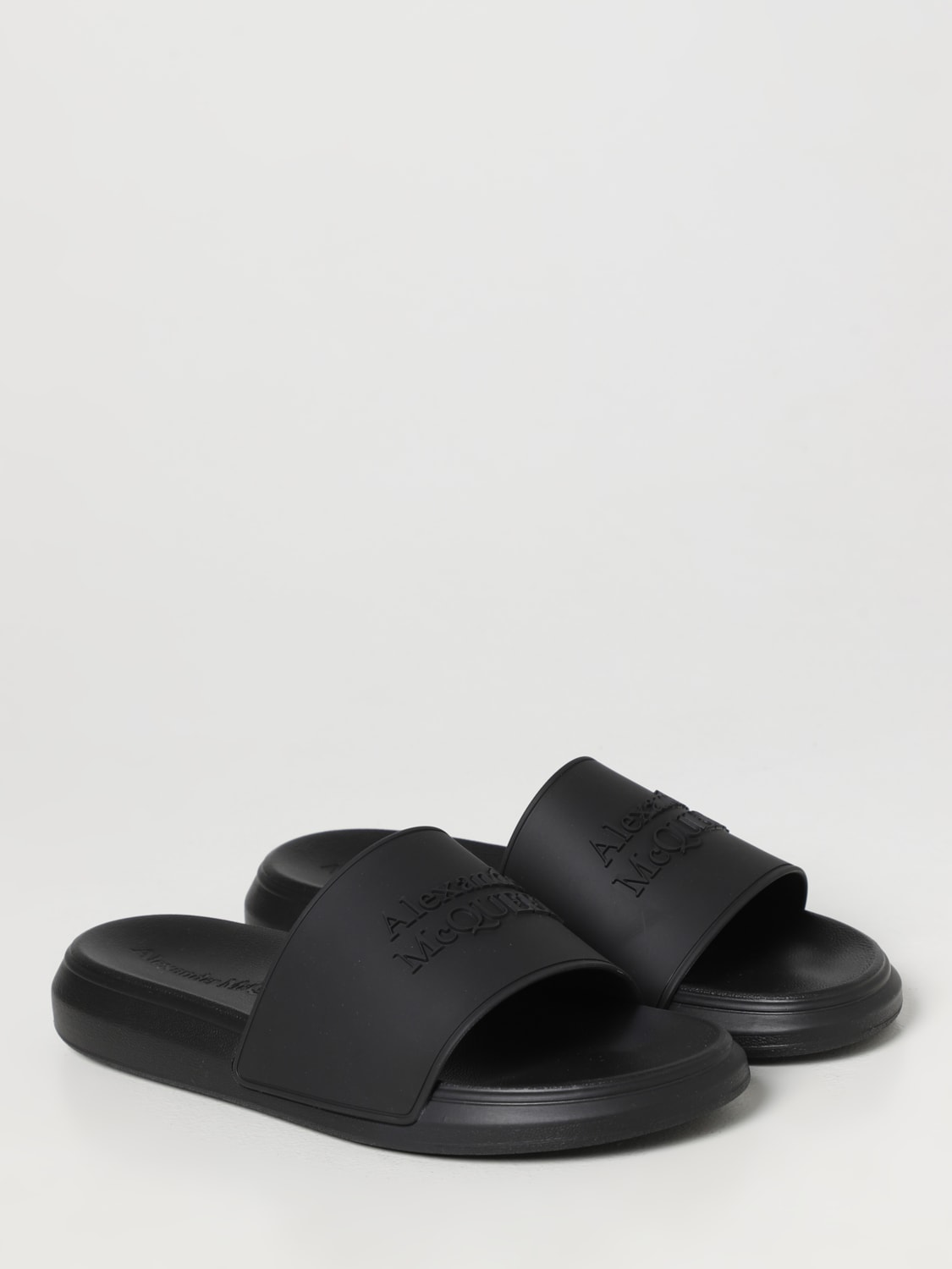 サンダル ALEXANDER MCQUEEN Men Sandals 815290 WIACT1064 Black Alexander McQueen 815290 Man Black Sandals - Zuklat