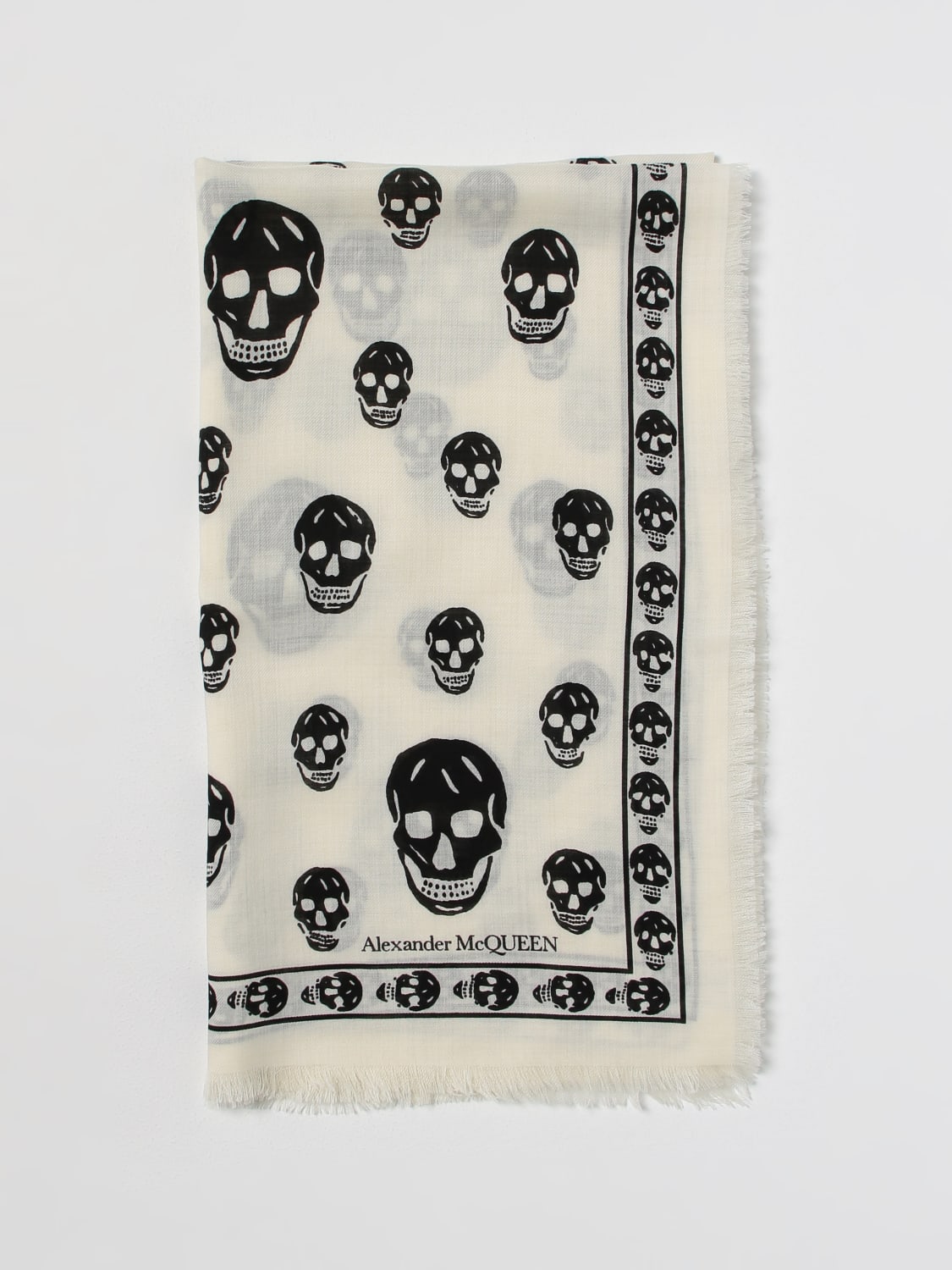 Alexander McQueen scarf in jacquard wool