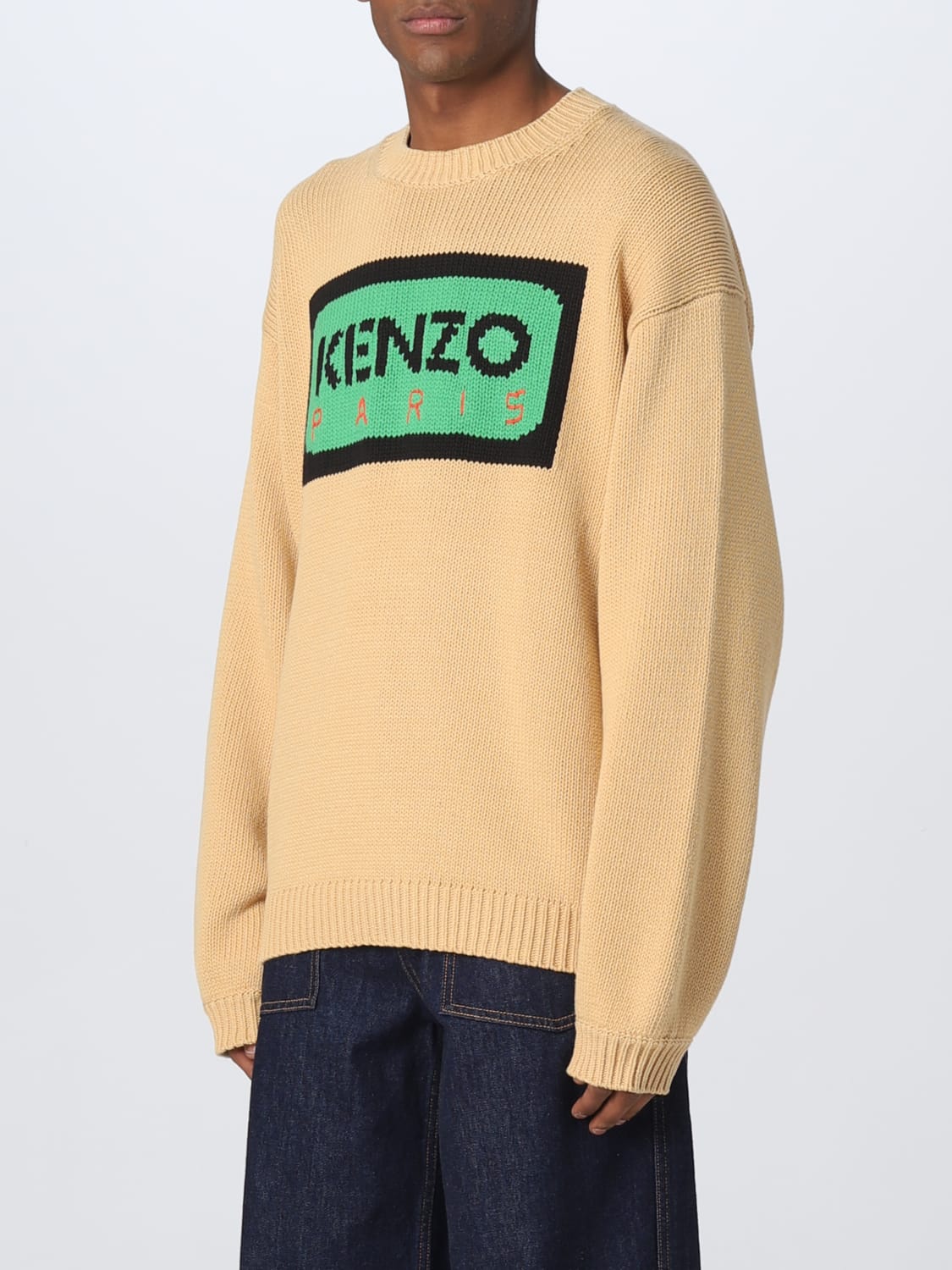 KENZO SWEATER: Sweater men Kenzo, Beige - Img 4