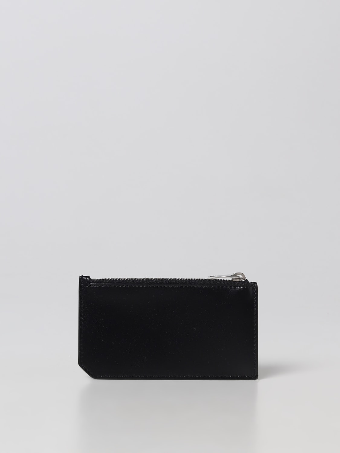 SAINT LAURENT WALLET: Saint Laurent Tiny Cassandre leather cardholder, Black - Img 2
