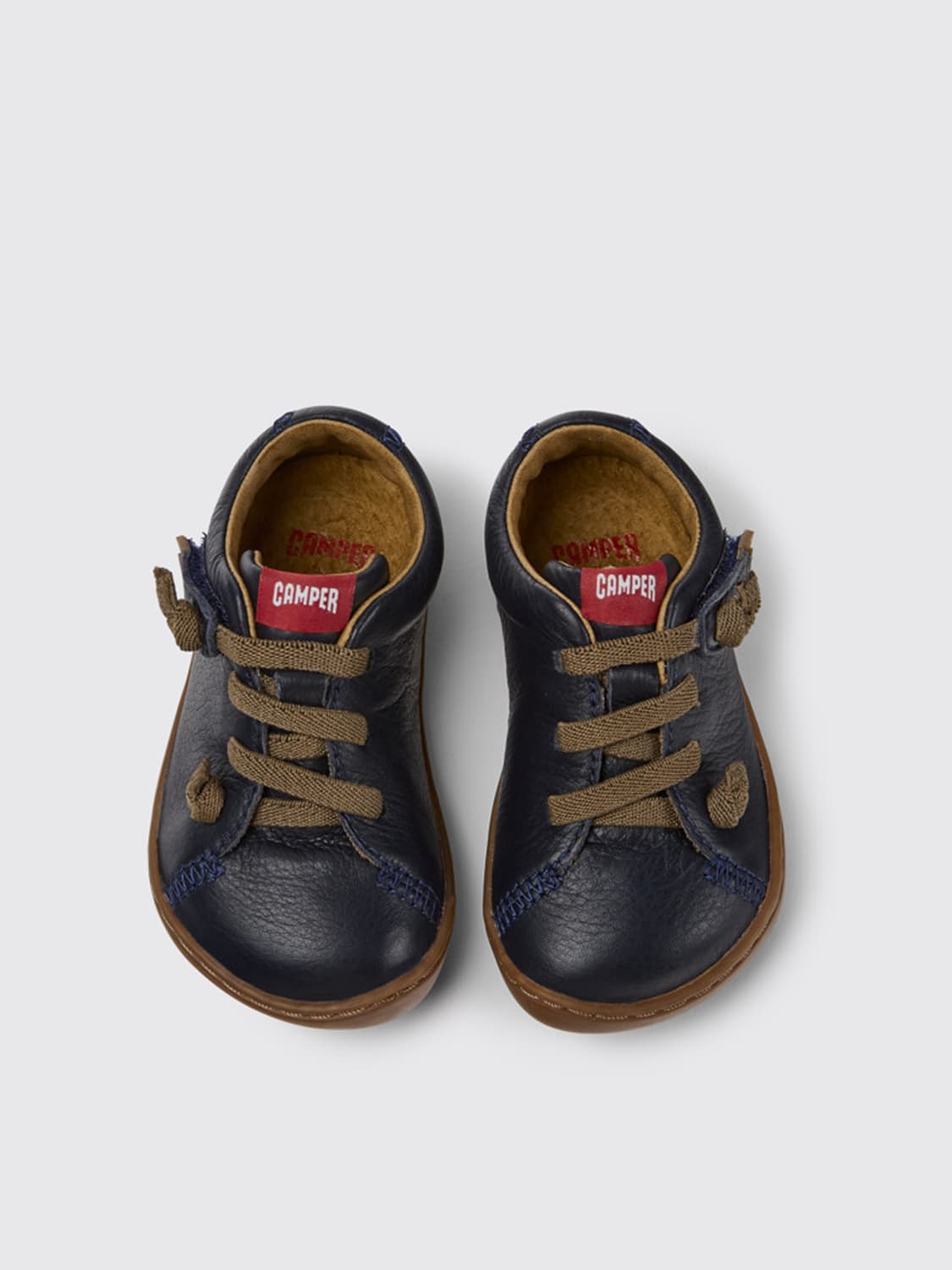 CAMPER SNEAKERS: Sneakers Peu Camper in pelle, Blue - Img 3