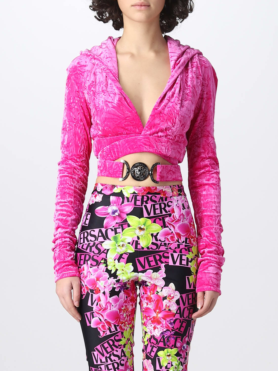 VERSACE TOP: Top mujer Versace, Fucsia - Img 1